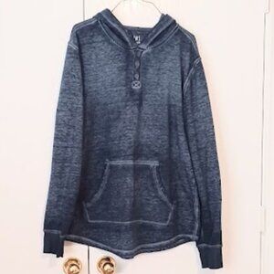 George Women's Navy hooded sweatshirt lightweight with pocket, Size Large